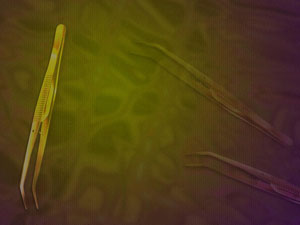 Dental Tweezer Title Content PowerPoint Template